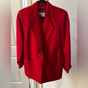 Vintage Red Lined Blazer Jacket size 10P